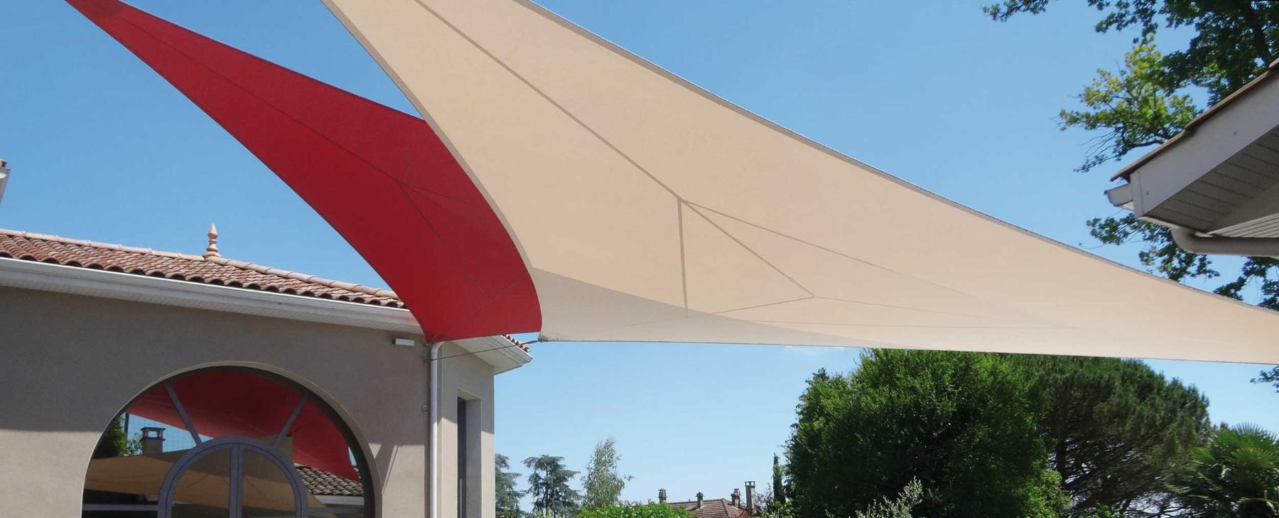 Voiles d'ombrage-protection solaire-terrasse
