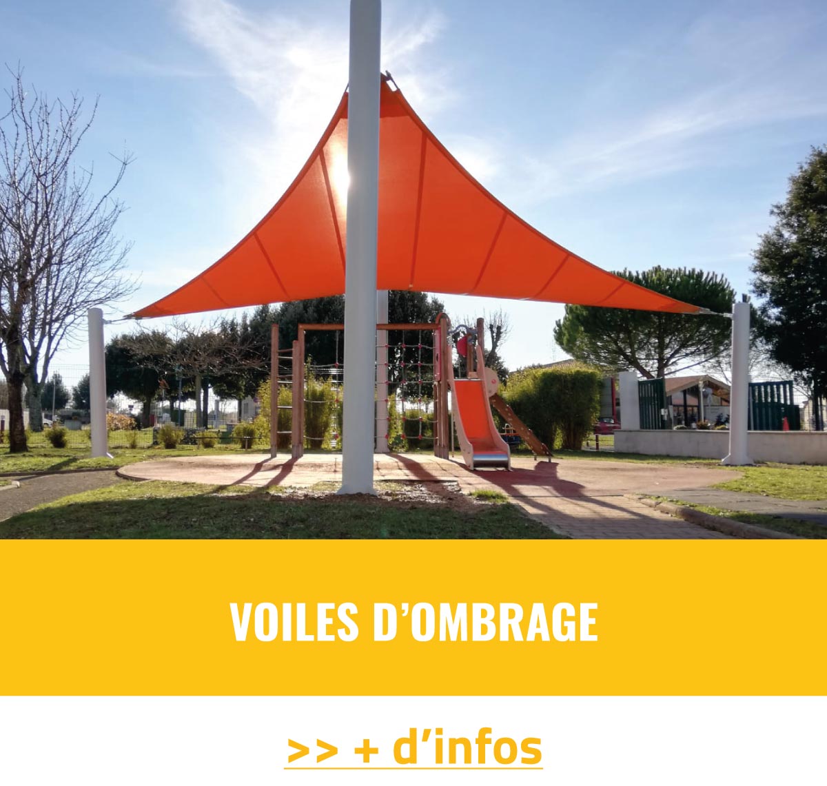 Voiles-d'ombrage pour établissements scolaires